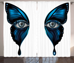 Realistic Female Butterfly Curtain