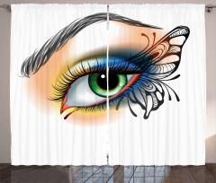 Fantasy Woman Make up Wing Curtain