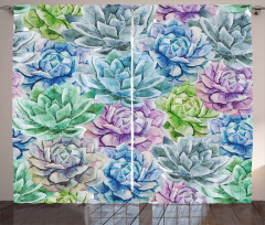 Flowers in Watercolor Curtain
