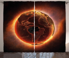 Vivid Burning Earth Heat Curtain