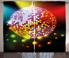 Vivid Disco Ball Curtain