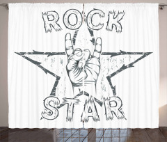 Rock Star Gesture Curtain