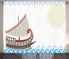 Ornate Greek Ship Curtain