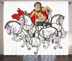 Hellenic Man Chariot Curtain