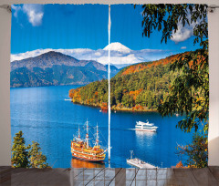 Lake Ashi in Japan Curtain