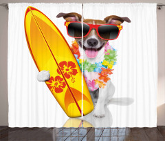 Surf Dog Glasses Curtain