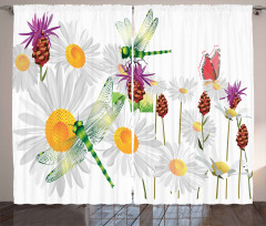 Daisy Field Spring Curtain
