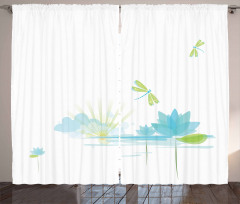 Waterlily Nature Lake Curtain