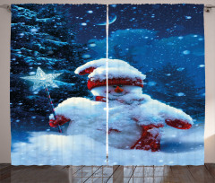 Snowman Magic Wand Curtain