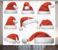 Santa Hats Pattern Curtain