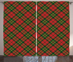 Irish Tartan Xmas Curtain