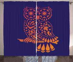 Ornamental Vintage Owl Curtain