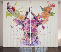 Deer Portrait Curtain