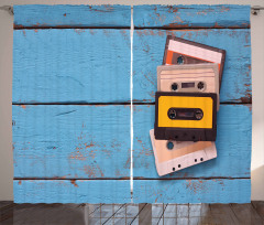 Vintage Cassette Tapes Curtain