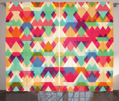 Colorful Triangles Curtain