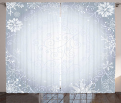 Christmas Frame Swirls Curtain