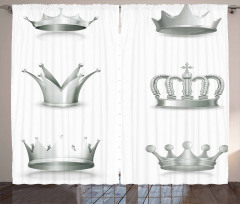 Various Antique Crowns Curtain