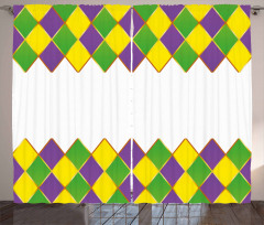 Carnival Colors Grid Curtain