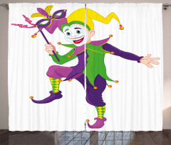 Cartoon Jester Curtain