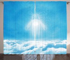 Above the Clouds Ancient Scene Curtain