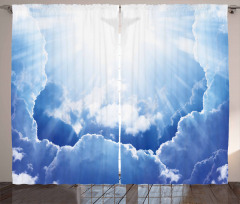 Ethereal Blue Sky Curtain
