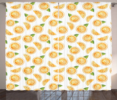 Watercolor Fruit Slices Curtain
