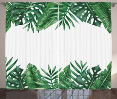 Forest Leaves Frame Curtain