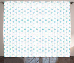 Blue Vivid Pattern Curtain