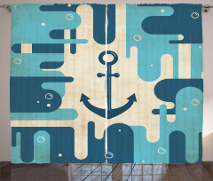 Sea Abstract Design Curtain