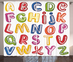 3D Letters ABC Curtain