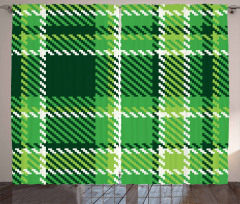 Irish Mosaic Green Curtain