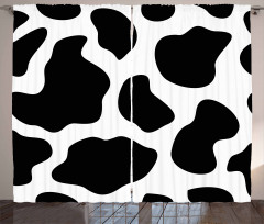 White Cow Hide Barn Curtain