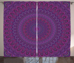 Vintage Purple Mandala Curtain