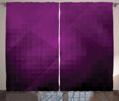 Squares Modern Art Curtain