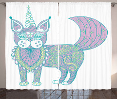 Magic Cat Ethnic Curtain