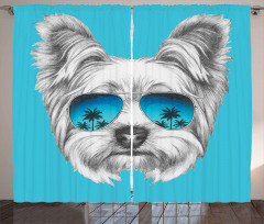 Cool Sunglasses Artwork Curtain