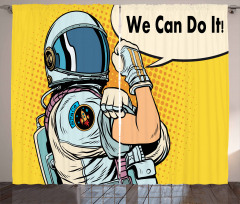 We Can Do It Space Curtain