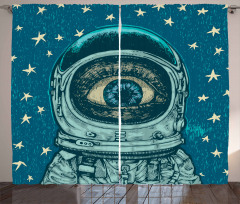 Amazed Astronaut Eye Curtain