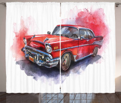 Vintage Retro Car Curtain