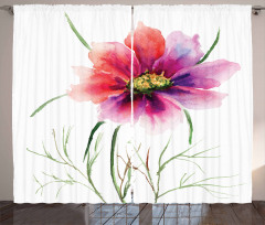 Floral Blossom Art Curtain