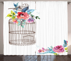 Sketch Bird Cage Curtain