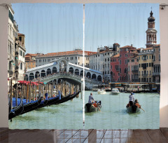 Venice Gondola Canal Photo Curtain