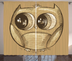 Owl Big Eyes Curtain