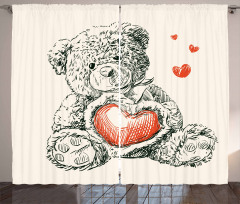 Detailed Teddy Bear Curtain