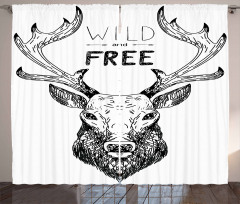 Deer Wild Free Curtain