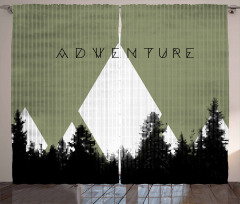 Forest Halftone Style Curtain