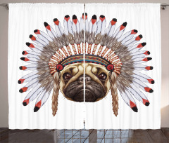 Native Style Bonnet Dog Curtain