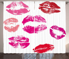 Grunge Looking Lipstick Curtain