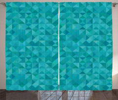 Triangles Squares Modern Curtain