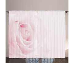 Close up Pink Flourish Curtain